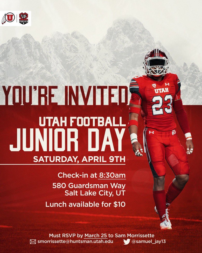 Jackson_Olsen1's tweet photo. Blessed and grateful to be invited to visit the University of Utah! @evanjohnsonUU @Colton_Swan https://t.co/z43POpa8ek