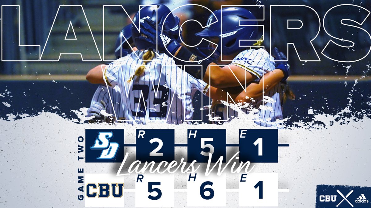CBUSoftball's tweet photo. 🧹LANCERS SWEEP🧹

Jazmine Castaneda strikes out a season-high 10 and Makayla Jordan smacks her third home run of the year as the Lancers finish off the Toreros for a midweek sweep!

#LanceUp⚔️ https://t.co/LplPsvMPKk