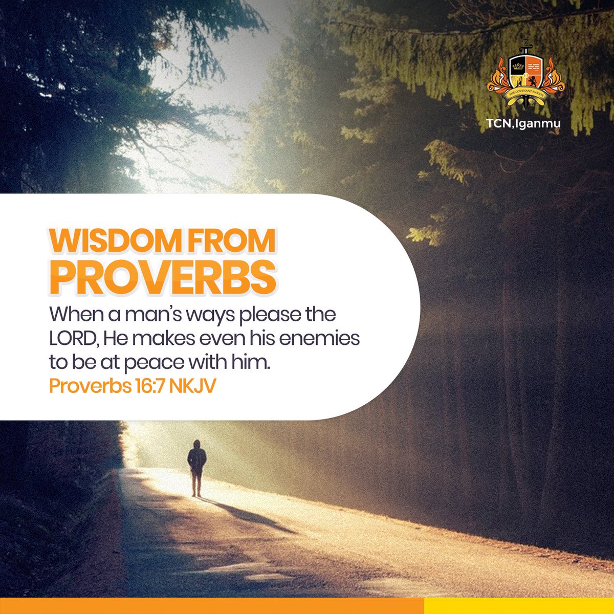 TCNIganmu's tweet image. Do what pleases God. Have a blessed day. 

#TheCovenantNation #TCNIganmu  #WisdomFromProverbs