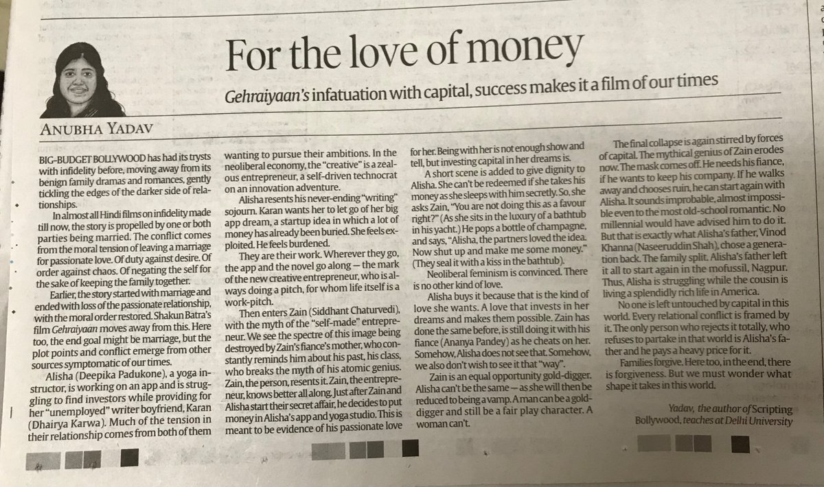 Must-read take on #Gehraiyaan 

#capitalism #Romance