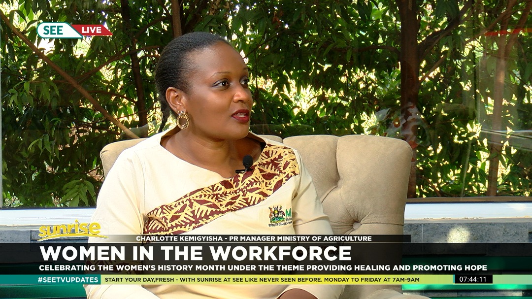 As a country, agriculture is referred to as the backbone and presently employing 70% of the population and there are opportunities along the entire value chain.

Many people think agriculture is only about going into the garden. - <a href="/Charlie_Kemi/">Charlotte Kemigyisha, MCIPR</a> 
#SEETVSunrise #BreakTheBias