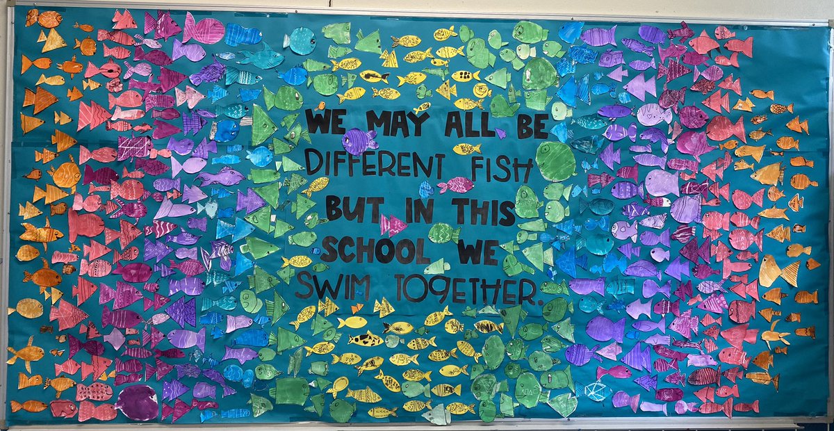 Our whole school collaborative art project is complete. During our new Visual Art RFF lessons all classes discussed the importance of being an individual &amp; created their own fish to add to our wall. At Fairvale we embrace our differences &amp; work together <a href="/fairvaleps/">FairvalePS</a> <a href="/AnthonyPitt4/">A R Pitt</a>