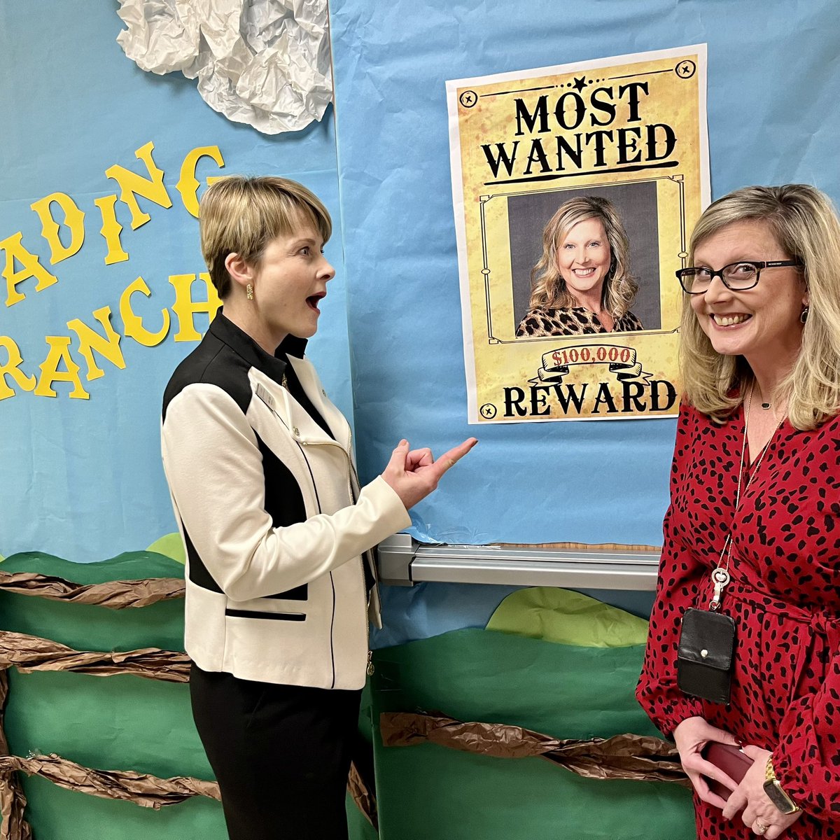 Look who I ran into at the Hart Elementary book fair! Mrs. Craft is at the top of Hart’s most wanted list. $100,000 will get you a lot of books!