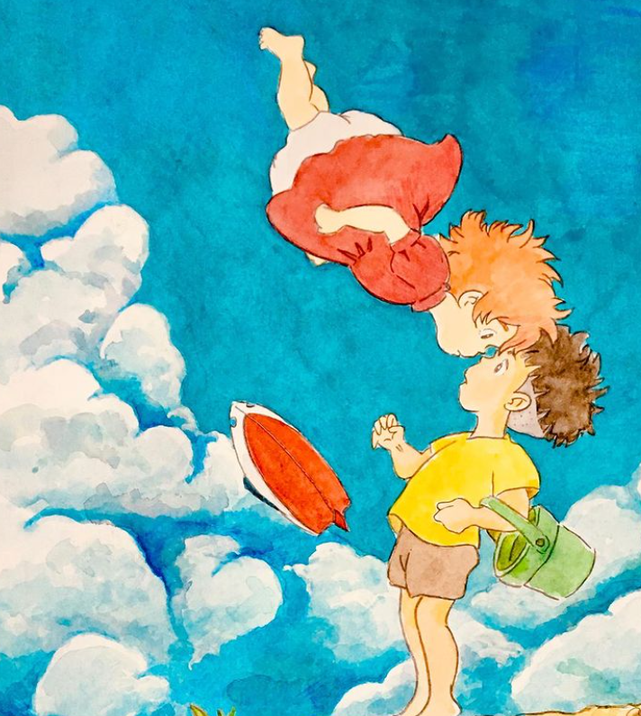 Toastiewiththe's tweet image. Not my #art work
IG urae.t  #ponyo #sosuke #ponyoonthecliffbythesea #ponyoonthecliff #ghibli #studioghibli #anime #fanart