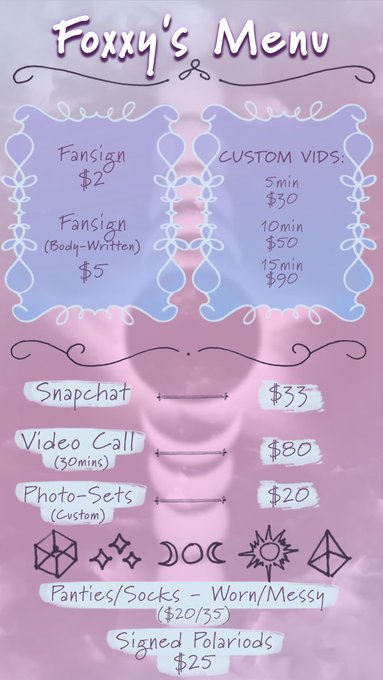 ✨ Always ask for more info if you need it ^.^ ✨                              ⛓️ BDSM⛓️              <a href="/tag/bdsm"class="tags"><span>#bdsm</span></a><a href="/tag/cute"class="tags"><span>#cute</span></a><a href="/tag/fetish"class="tags"><span>#fetish</span></a><a href="/tag/kink"class="tags"><span>#kink</span></a><a href="/tag/egirls"class="tags"><span>#egirls</span></a><a href="/tag/foxgirl"class="tags"><span>#foxgirl</span></a>
