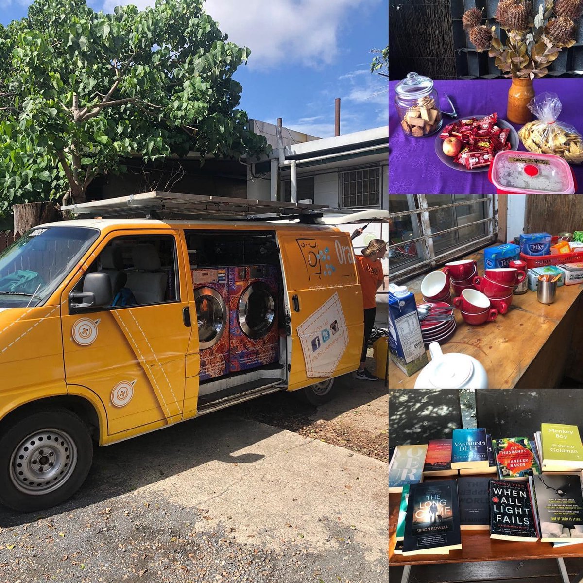 If you need a load of washing done, if you would like a cuppa, a biccie and a chat come to the back deck of Avid Reader until 5:30pm. You can charge your devices and grab a free read. Doesn’t matter how you have been affected, all welcome. @OrangeSkyAU