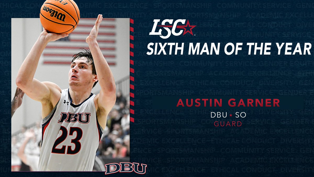 Congratulations to 2022 #LSCmbb Sixth Man of the Year Austin Garner of <a href="/DBUAthletics/">DBU Athletics</a>! 🏀

🔗 bit.ly/3MhMHXY