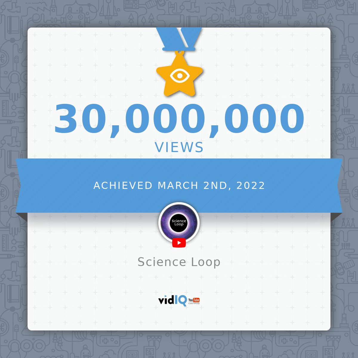 My YouTube channel achieved 30,000,000 views on March 02, 2022! Track and celebrate your own success today for free with <a href="/vidIQ/">vidIQ</a> vidiq.com/achievements/5…