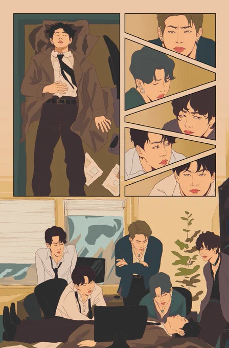 It's still wip Wednesdays for a few more hours here ❤️and I have this silly ot7 thing again, but with different colors because I'm indecisive 😬 it will be 21 pages if I can finish it… 