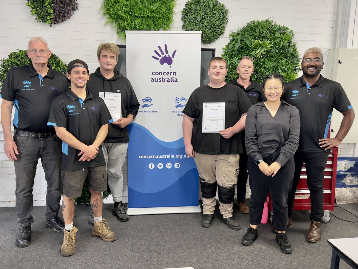 ConcernAust's tweet image. Congratulations to our new #HandBrakeTurn graduates!!👩‍🎓 
#WorkshopCoordinator, Josh Niclair says ‘It’s been a pleasure having you guys at our course, never failing a class, showing your commitment and passion to develop new skills, I’m proud of you all.’
Well done graduates!