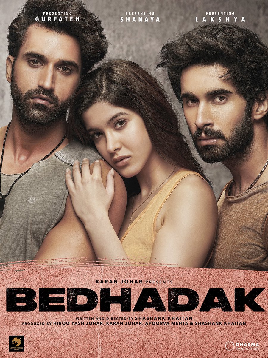 Presenting #Bedhadak where I get to share the screen with my suave co-actors, Lakshya & Gurfateh - directed by the one and only Shashank Khaitan! @karanjohar @apoorvamehta18 #ShashankKhaitan #Lakshya @gurfatehpirzada @DharmaMovies
