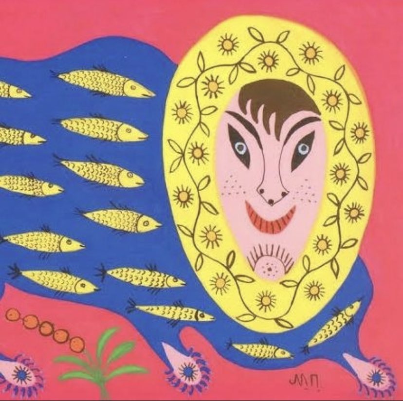 OiOijo's tweet photo. Ukrainian artist Maria Primachenko, was inspired by Ukrainian folk traditions, and in turn, inspired the likes of Picasso and Chagall. Russian invaders have burnt down some of her most iconic works. Today we take a minute to mourn all that we lose to wars and raise a toast to art https://t.co/tHXSICVHSh