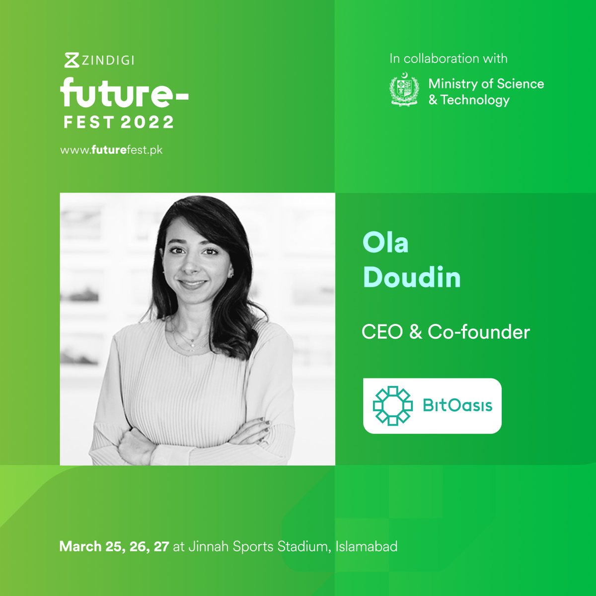 FutureFestPK's tweet photo. Meet our speakers: @odoudin is the Co-Founder & CEO of @bitoasis, the first and largest digital asset platform in the Middle East.
Sign up at https://t.co/Tay9YPc3Xg
#FutureFestPK #FromPakistanWithTech #TechnologySolutions #TechTheseDays #Entrepreneurship https://t.co/6XXZ8CxrV1