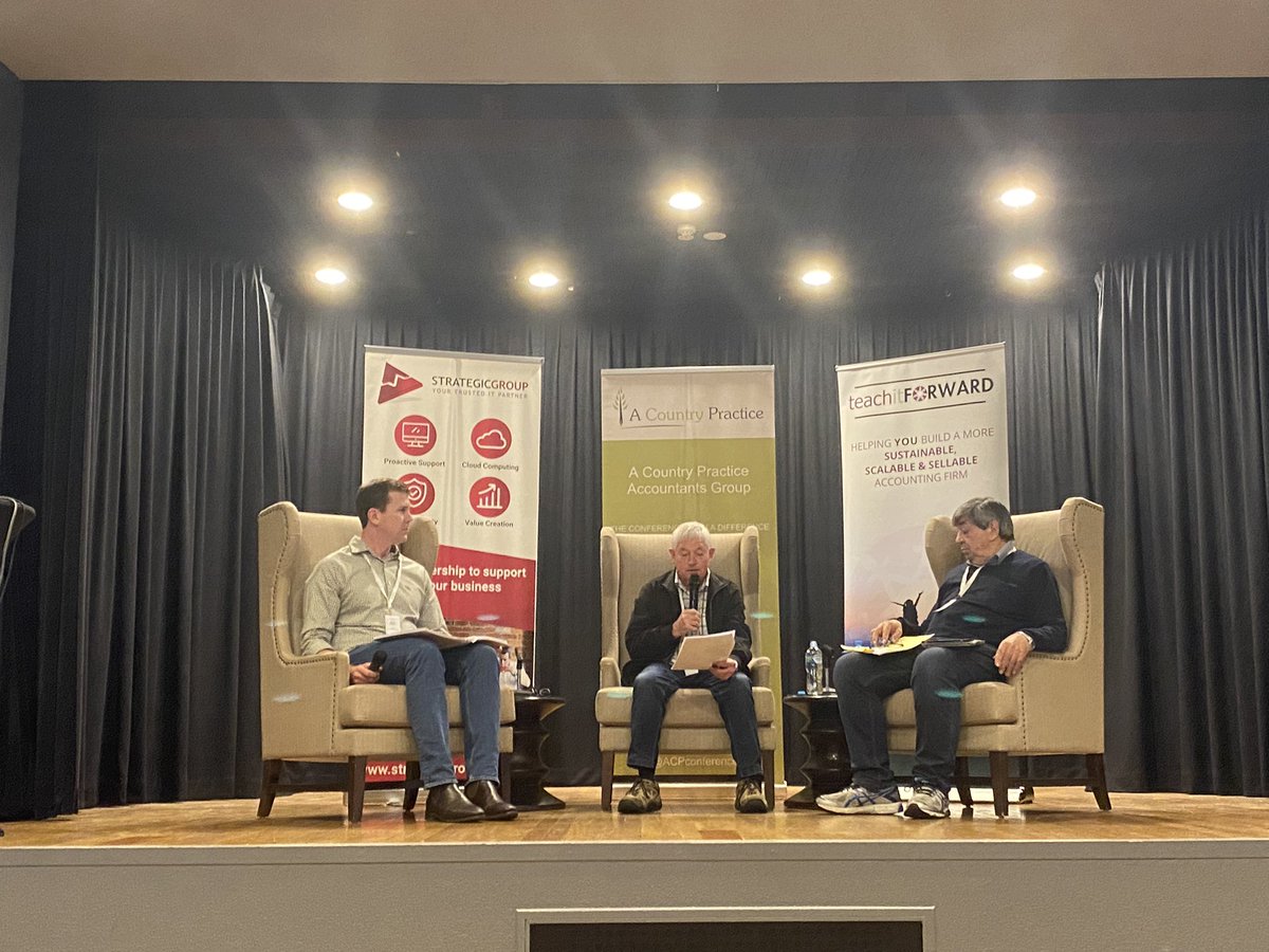 Fraser Brown from C&amp;W Financial Services hosts ‘A conversation with…’ Mick Graham from Paisley Robertson &amp; Bill Bartlett from Kelly Partners Wollongong #ACPconference #acountrypracticeaccountants