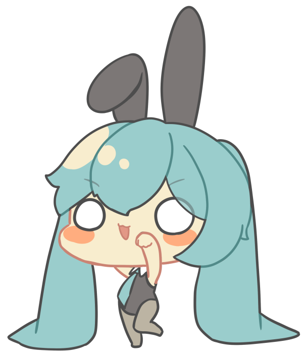 初音ミク「うさーっ!
#初音ミク
#うさぎの日 」|しゅやのイラスト