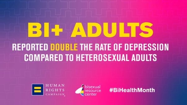 I am a psychologist and a bisexual woman. I’ve been diagnosed with anxiety and depression that’s under treated. There is not as outlet for us. It’s time to take control. #BiHealthMonth #bitwitter #bimentalhealth #bisexual #lgBtq