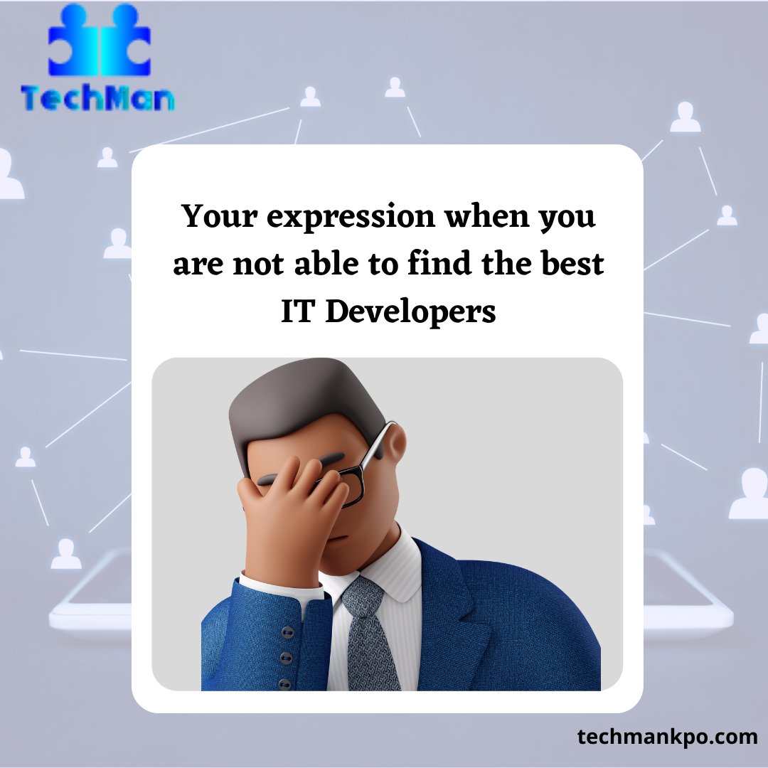TechmanKpo's tweet photo. Why are you getting sad?

TechmanKPO helps you to outsource the team of best IT Developers which reduce the overall cost of the company.

#techman #developers #outsource #technology #growth #IT https://t.co/2wsif3FZ15