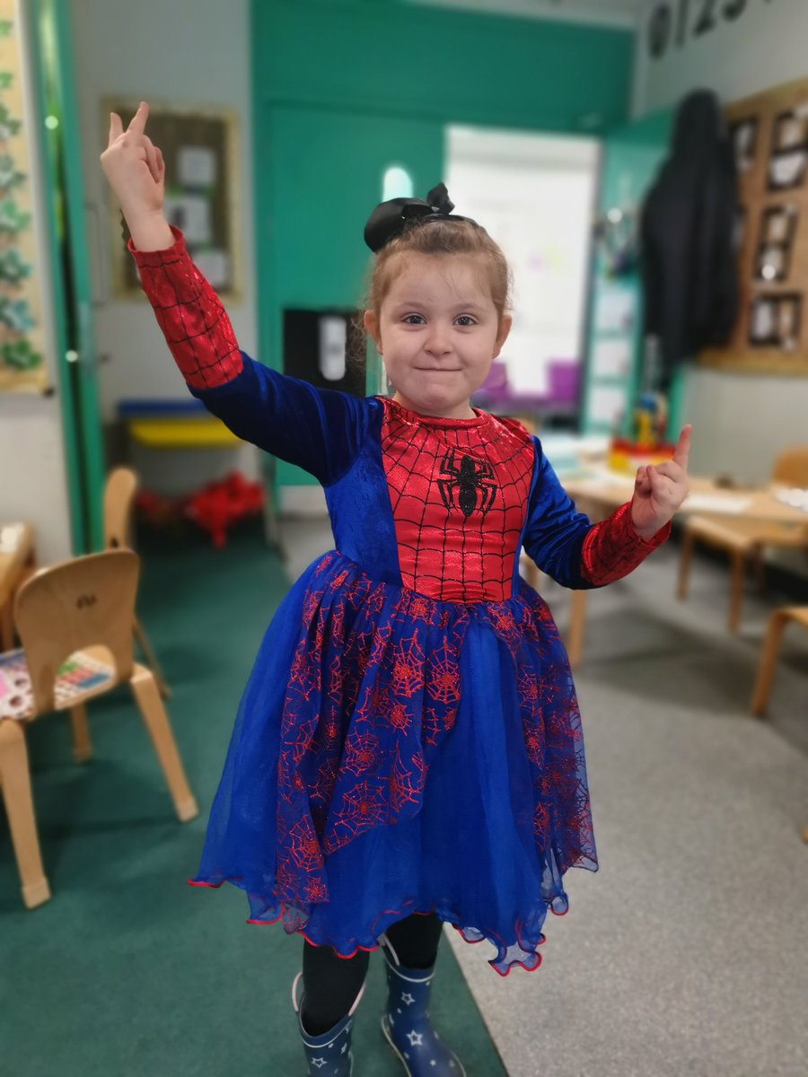 Year1melyn's tweet photo. @BBCLiveLessons We would love a book about a Spider girl! We have our very own in class today 😁 from Miss Prior at Willowtown Primary school. #bbclivelessons (we have permission to share) https://t.co/YIZpJdXKEs