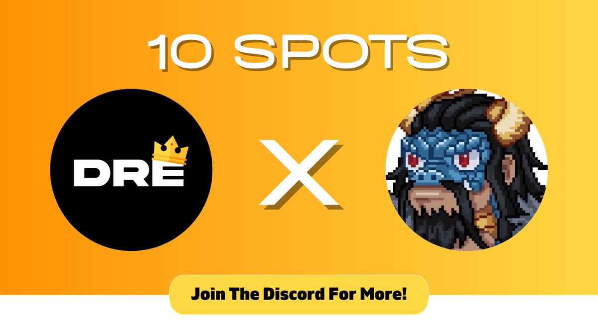 Dre's Empire x Kaiju Kongz

We are proud to announce that we are giving away 10 Kaiju Kongz whitelist spots on my alpha group: discord.gg/dresempire

Requirements
- Follow <a href="/kaijukongz/">Kaiju Kongz</a> 
- Join the alpha group above^. Follow me, like, rt and tag 3 friends

Ends in 20 hours!!!