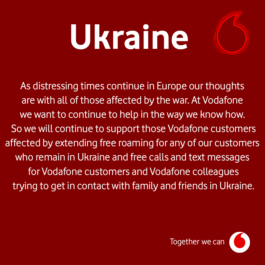 VodafoneIreland's tweet photo. An update on the situation in Ukraine. https://t.co/3zjm1xv7zo
