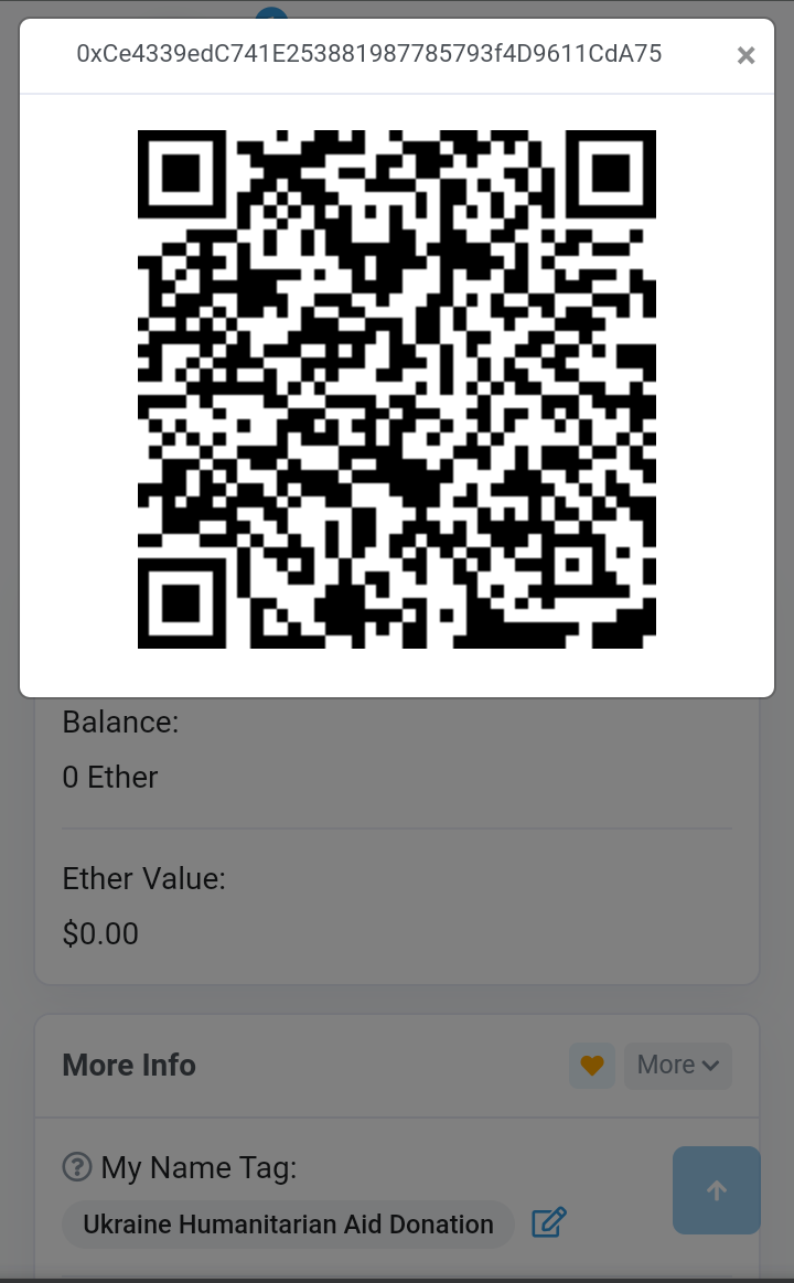 UkraineHelp9's tweet image. #Ukraine #HumanitarianAID #crypto #Donations #wallet We are waiting for your #help #UkraineRussianWar #UkraineRussiaCrisis #StopWarInUkraine #Ukrainians @elonmusk @VitalikButerin @ZelenskyyUa @BBCBreaking Please #Retweet