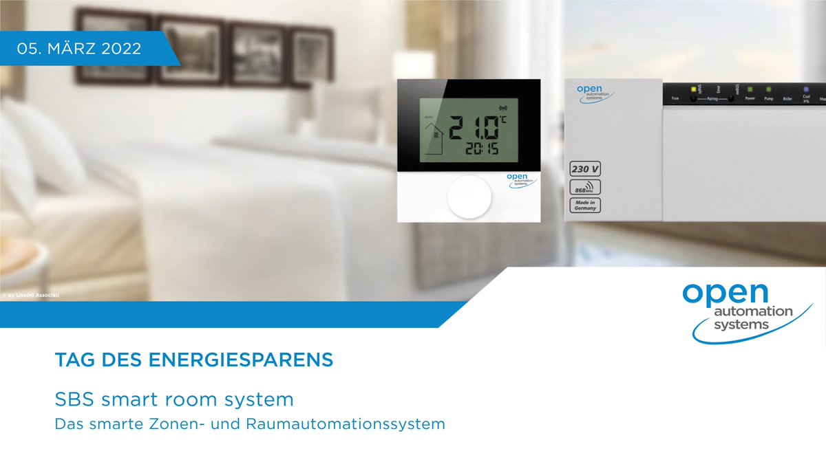oa_systems's tweet photo. March 05 is Energy Saving Day. The Day is intended to draw attention to possible savings potential. You can achieve energy efficient living and working with our OAS SBS smart room system.
Learn more: https://t.co/o6dyihb9r8
#oasystems #dayofenergysaving #energysaving https://t.co/wbFBObugAl