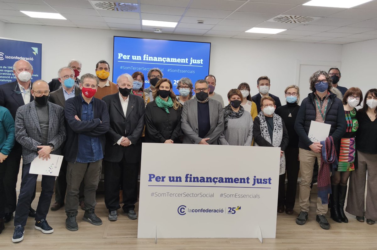 LaConfederacio's tweet photo. 💪 Units amb un missatge clar: volem el finançament just que les persones ateses, les professionals i les entitats es mereixen.
#SomTercerSectorSocial
#SomEssencials
#PerUnFinançamentJust https://t.co/XVMnCZyci4