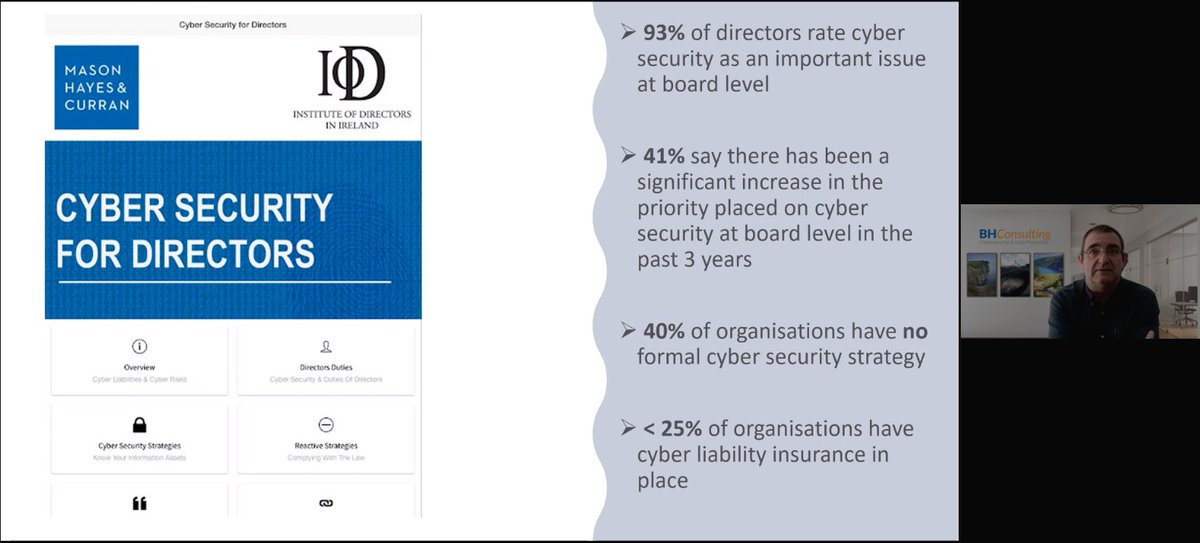 MWHDistribution's tweet photo. Up next, Internationally recognised expert @BrianHonan already giving tips before even starting his deck!  Speaking of decks, Brian's deck will be available shortly afterward the session. #tls2022 #CyberSecurity https://t.co/yYs4oCA6UF
