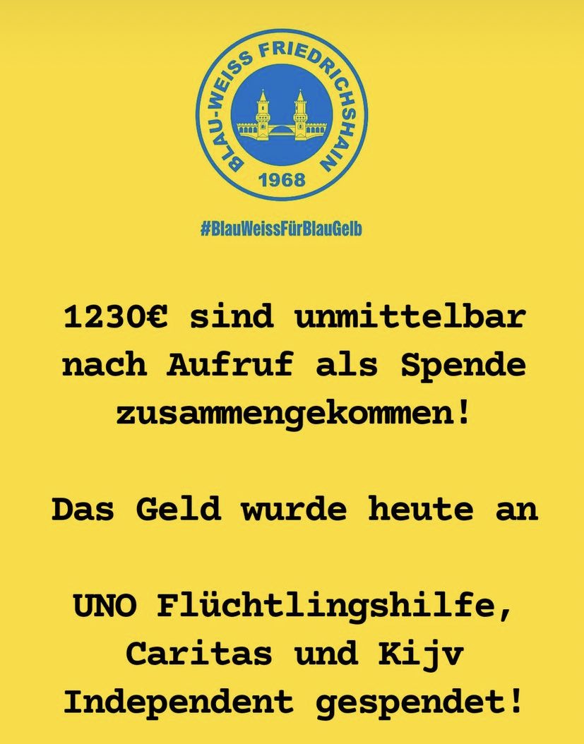 Vielen, vielen Dank, ihr tollen Menschen da draußen 💙💙

#WeStandWithUkraine