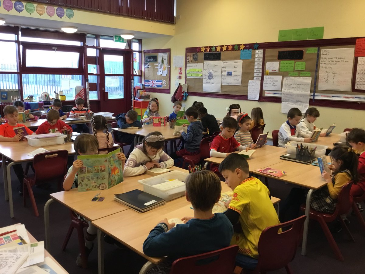 At ten o’clock, on the dot, we dropped everything and read a book! #WorldBookDay