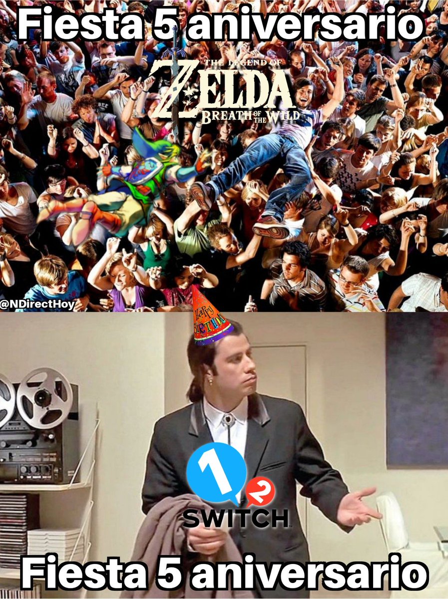ElGateteMemes's tweet photo. Hoy Nintendo Switch cumple 5 años.
🔥¡FIESTA!🔥
#Switch #NintendoSwitch #Nintendo #Switch5 #ZeldaBreathoftheWild #ZeldaBotW #BOTW https://t.co/6ksnhQP5mN