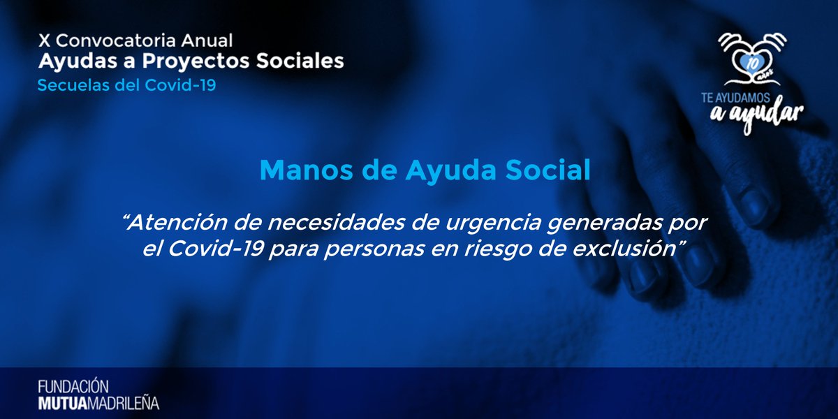 "Atención de necesidades de urgencia por la crisis sanitaria, económica y social por Covid-19 para personas en riesgo de exclusión social", de <a href="/ManosAyudaSoc/">ManosAyudaSocial</a>, apoya a estas familias entregando alimentos básicos y productos de primera necesidad. #AyudasFundaciónMutua