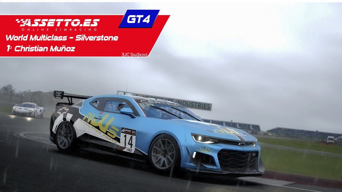 World Multiclass GT4

Podio GT4 <a href="/SilverstoneUK/">Silverstone</a>

📌 🇬🇧

🥇 <a href="/Kuko_GTI/">Christian Muñoz 14</a>
🥈 Daniel Felipe <a href="/cyberspeed_es/">Cyberspeed</a>
🥉 Roberto Pérez

📸 By <a href="/BjcSim/">BJCSimSkins</a> <a href="/jairosr17/">jairo sr</a> 

<a href="/AC_assettocorsa/">Assetto Corsa</a> #AssettoCorsa #competizione
