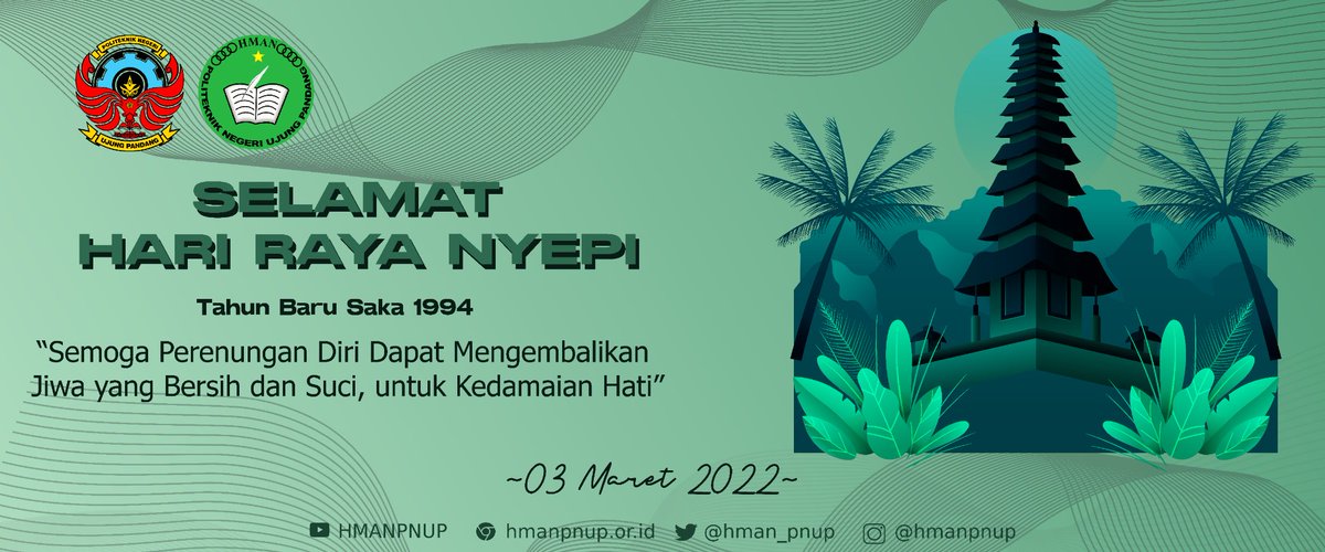 Hari raya Nyepi dianggap sebagai tahun baru umat Hindu menurut kalender Saka, yang berlaku sejak 78 Masehi. Di Bali, perayaan Nyepi punya sejarah yang berakar dari India, beserta ...

Ingin mengetahui kelanjutannya? Silahkan kunjungi website kami di :
hmanpnup.or.id/2022/03/hari-r…