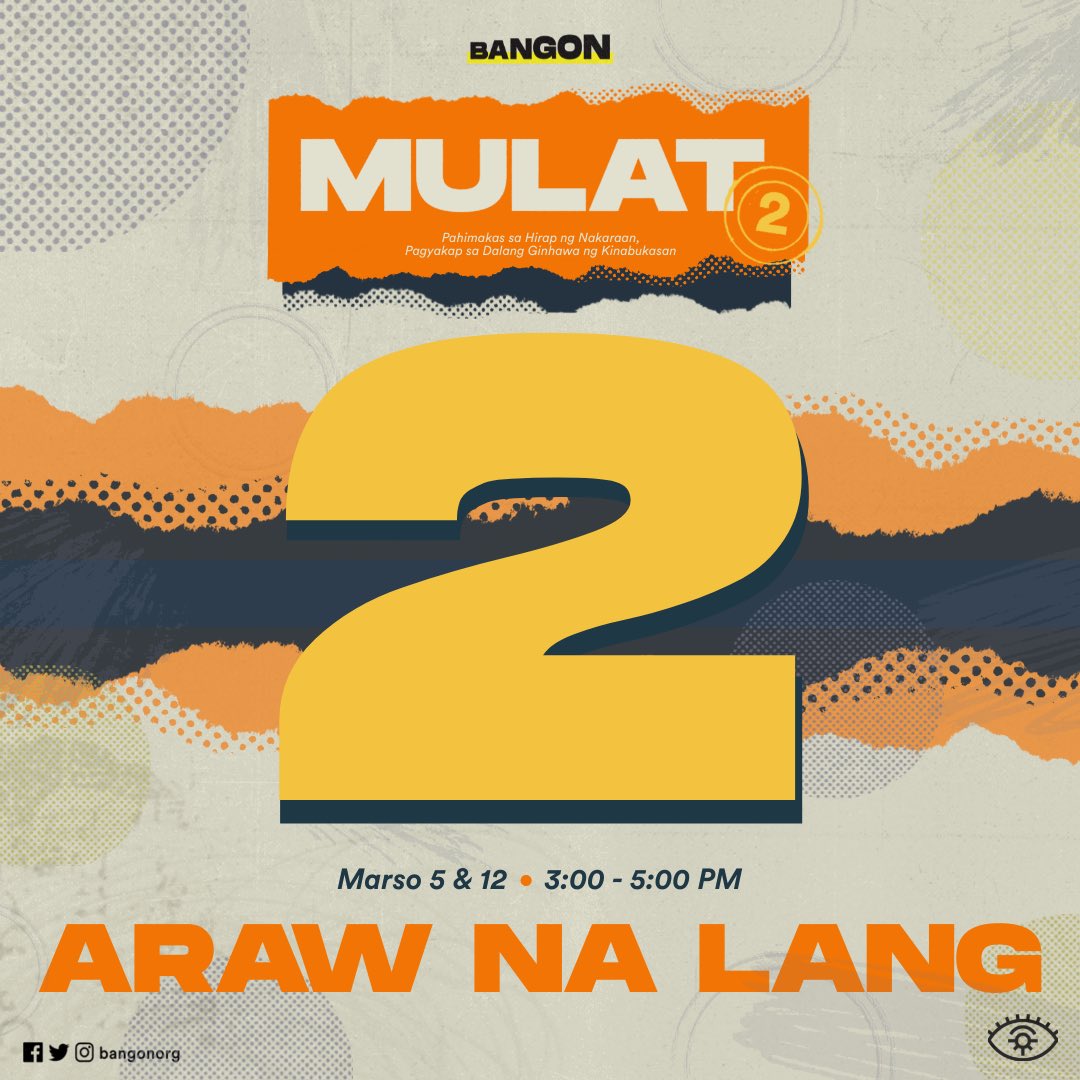 bangonorg's tweet photo. MULATin ang sarili sa mga napapanahong pangyayari.

Dalawang araw na lang, ano pang hinihintay mo? Magrehistro na! https://t.co/svDPQnMBqs ✍🏼

This event is brought to you by:
Ang Pahayagang Plaridel
The Lasallian 

In partnership with:
Online SDG Youth Action Forum 
GoodGov PH https://t.co/0a9QNSa3LB