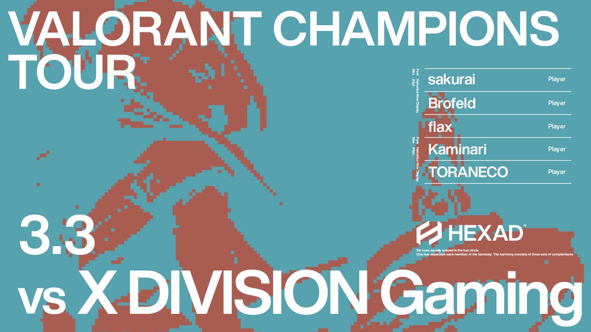 Hexad_Gaming's tweet photo. 2022 #VALORANT Champions Tour
Challengers Japan Stage1
Week2 Open Qualifier
VS
@XDivisionGame
on the road
#HEXWIN https://t.co/ttshgEhN01