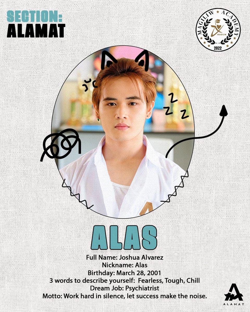 Official_ALAMAT's tweet photo. Student 4: ALAS
Kilalanin ang students ng SECTION: ALAMAT

Enroll na sa Magiliw Academy! 
School of 2022

Coming Soon on our YouTube Channel. https://t.co/6FZKF0JzYK