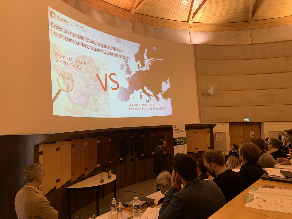 Ce jeudi, <a href="/CanopeeChalleng/">Canopée Challenge</a> fait étape à #Nantes pour une journée consacrée aux innovations de l’Ouest qui transformeront l’utilisation du matériau #bois.
En fin de journée, 2 projets seront sélectionnés pour la finale de ce concours qu’Oxygen accompagne en tant que mécène!