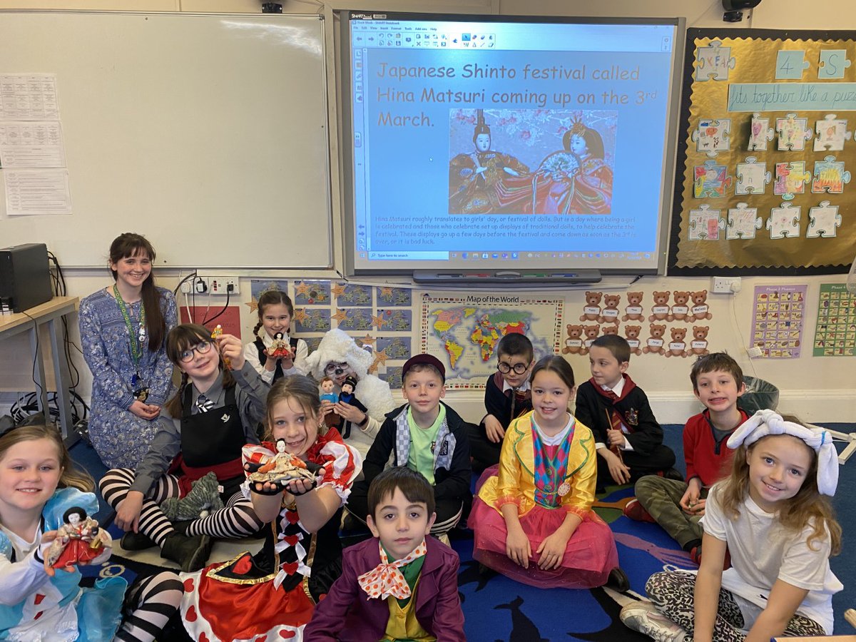 RyeLibrarian's tweet photo. We've been telling Year 4 about Japanese traditions and stories for #WorldBookDay They want to wish you a very happy #Hinamatsuri which is celebrated today in  Japan!! https://t.co/rGUxzBVKot