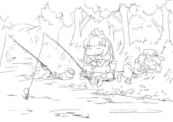 フォルダ漁ってたらちょうど10年前の2012年に描いた雛祭り絵が出て来た(ひどい)。 