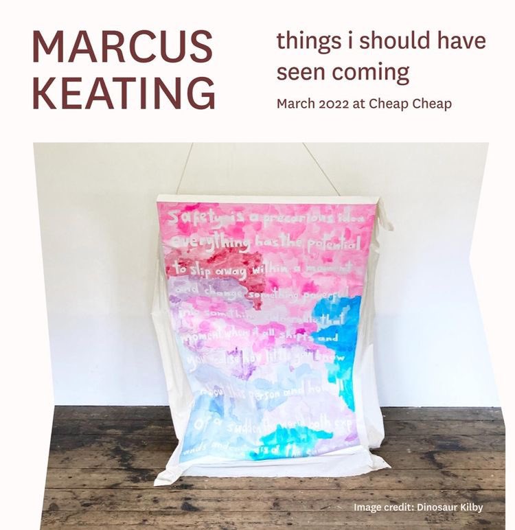 Marcus Keating’s new solo exhibition ‘things i should have seen coming’ opens at #cheapcheapgallery this Friday 4th March 6-8pm &amp; Saturday 5th 2-4pm 

<a href="/marcuskeating/">Marcus Keating</a> <a href="/digbethfirstfri/">Digbeth First Friday</a> #digbethfirstfriday 

digbethfirstfriday.com/events/marcus-…