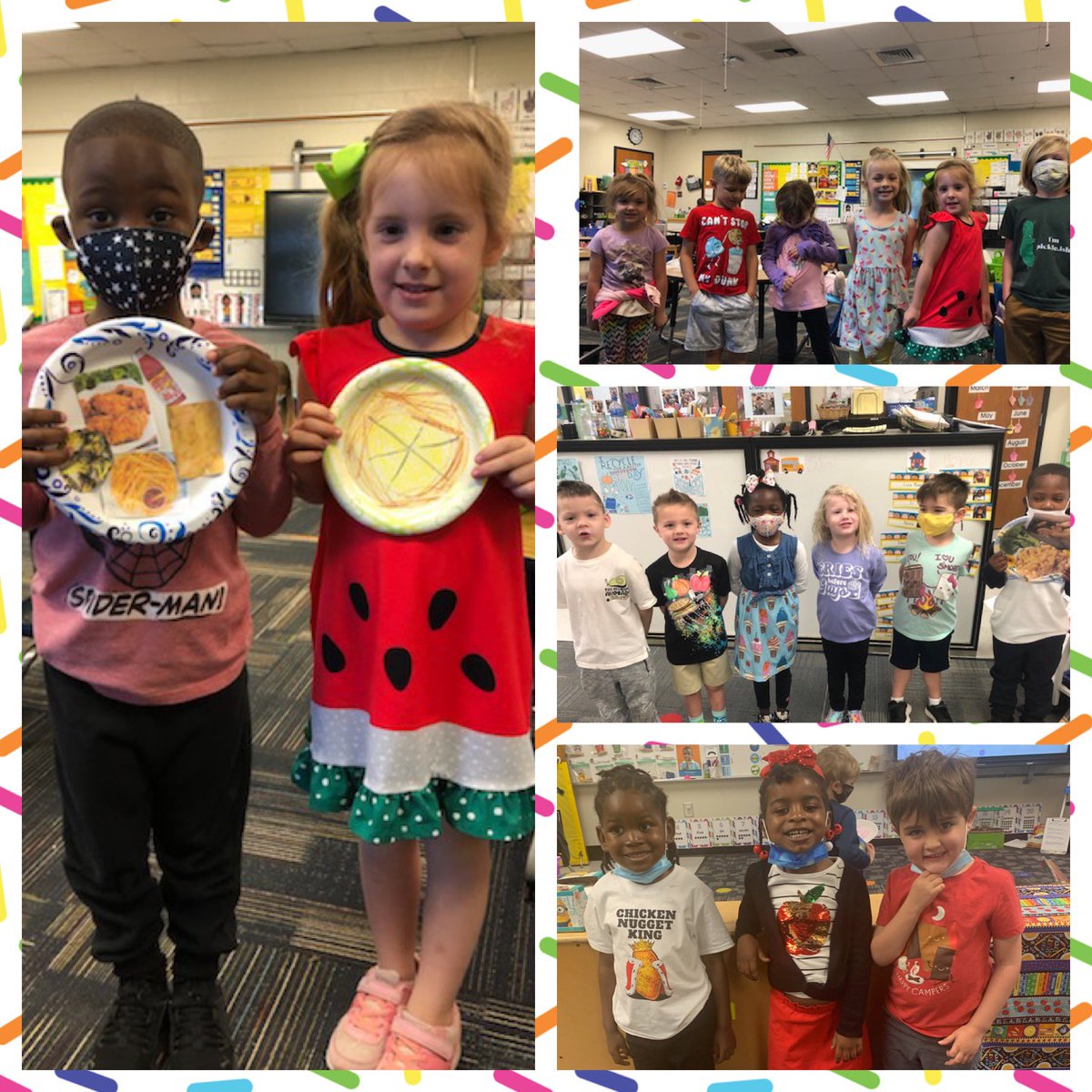 JamesIslandES's tweet photo. We heard it’s #ThrowbackThursday! Ok, we’re only throwing it back one day (😂), but here’s some of our scholars celebrating yesterday’s theme “What’s on your Plate?” for Read Across America Week! #readacrossCCSD #RAAweekJIES @VOCALCCSD https://t.co/XbeN9g8FCd