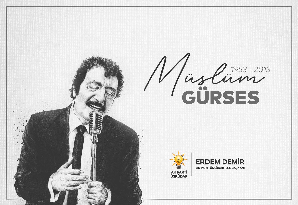 Kendine has tarzı ile milyonların kalbinde yer eden, sevenleri tarafından “Müslüm Baba” olarak anılan, usta sanatçı #MüslümGürses'i, vefatının 9. yılında saygı ve rahmetle anıyorum. @osmannnurika