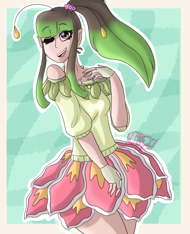 WildCatv9's tweet photo. Me gusto unu xd jsjs Un amigo me dio la idea de dibujarme con cosas relacionadas al pokemon Chikorita jsjs y pos, eso salio xD aaa dibujo random de la semana B) https://t.co/ZGvsQ6B5GQ