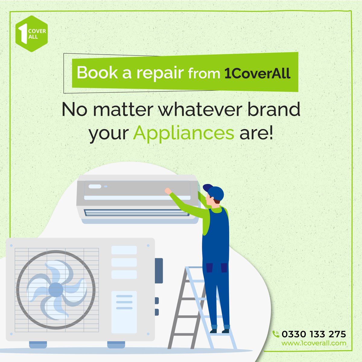 1CoverAll's tweet photo. 1CoverAll provides safe and affordable repairs for home appliances of all leading brands. 

 We have the expertise to fix all kinds of issues under one roof. 

To book your repairs, visit the link mentioned in the bio or call us at 0330 133 2751.

#BestRepairService https://t.co/4NemvN2vfZ