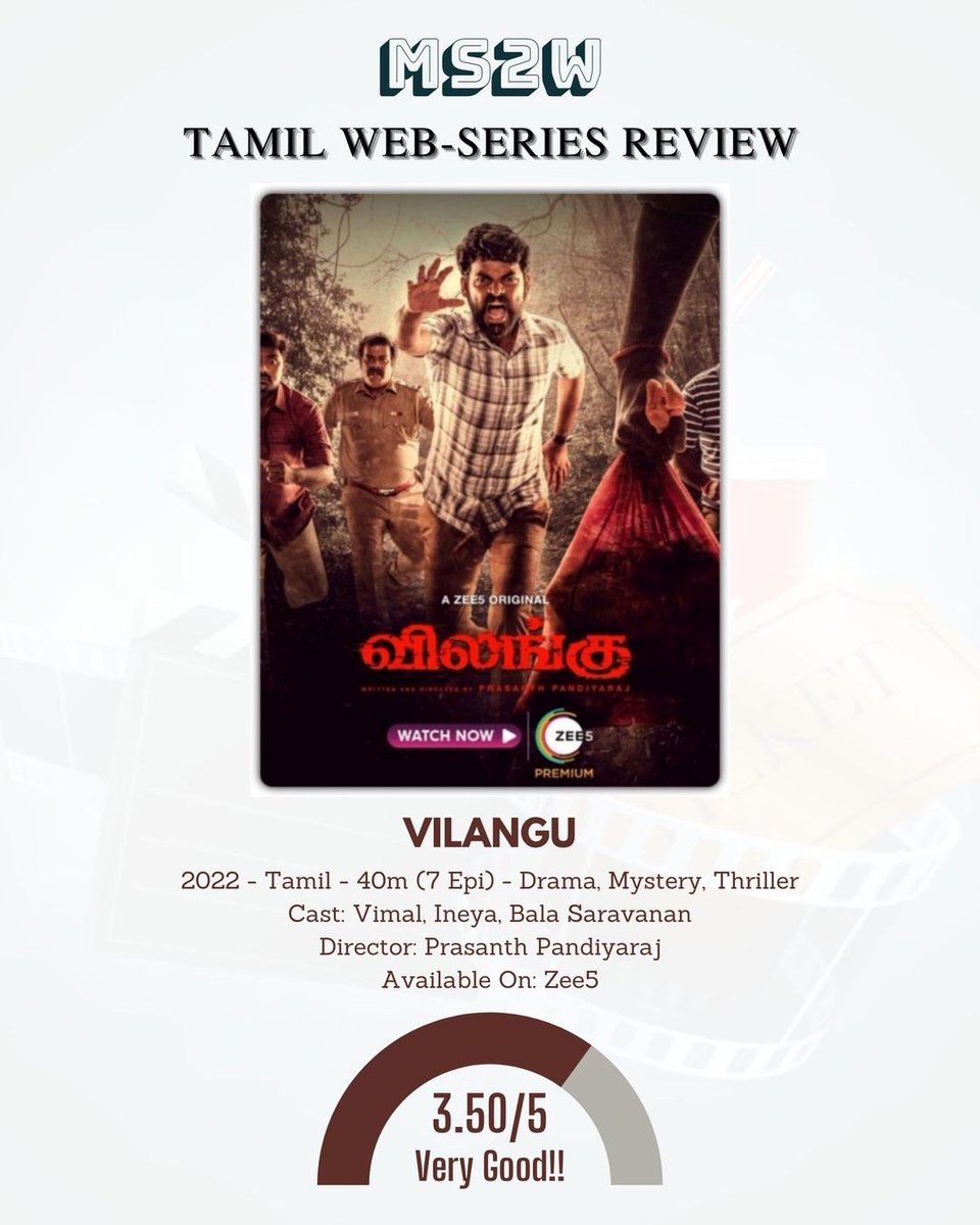 ms2wCinemas's tweet photo. MS2W - Tamil Web-Series Review
'Vilangu'
#ms2w #ms2wmoviereview #moviereview #tamilmovie #tamilmoviereview #vilangu #vilangureview #vilanguonzee5 #vilanguwebseries #vimal #ineya #balasaravanan #prasanthpandiyaraj https://t.co/iybQxEKN68