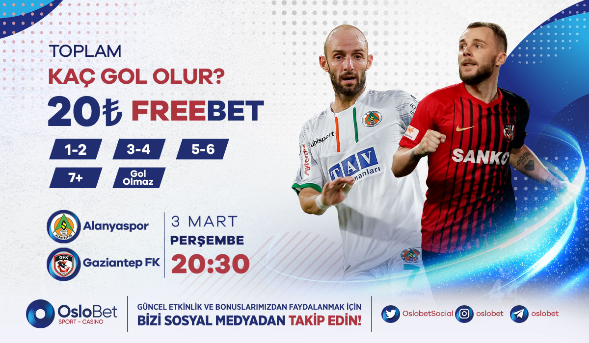 🏟️Alanyaspor - Gaziantep FK !!
 
     📌 Rt-Fav
     📌 5 Arkadaşını Etiketle

👉 20 TL Freebet Kazanma Şansı!!

👉Etkinliğe katılım için : forms.gle/cKP1HL9occePeP…

👉Güncel giriş : bit.ly/OslobetGuncel

DİKKAT: Kurallara UYMAYAN üyelere ekleme olmayacaktır.