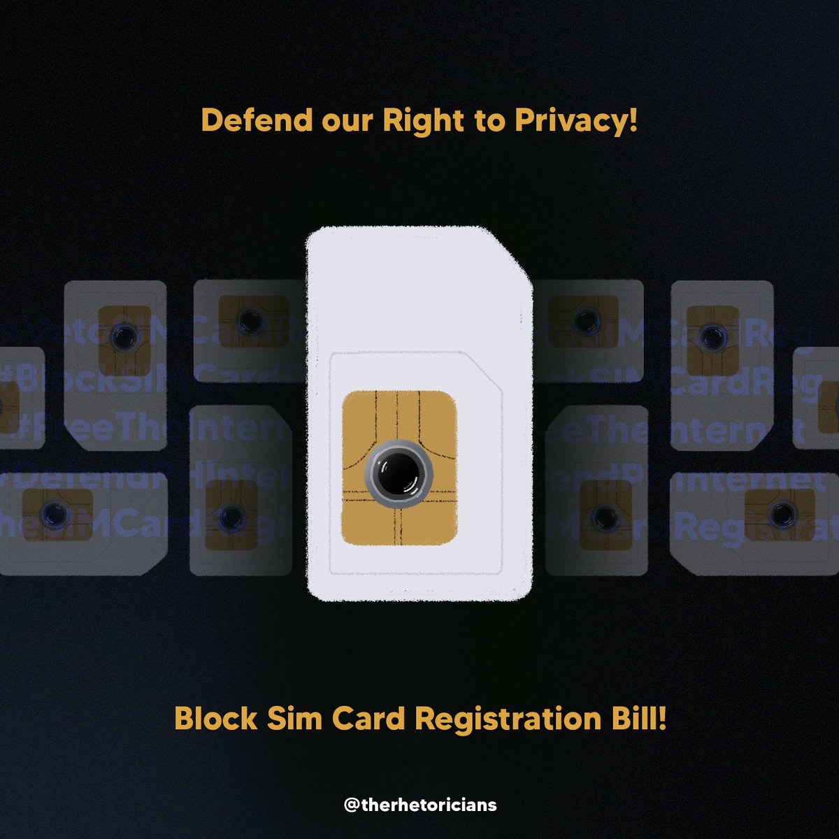 TheRhetoricians's tweet photo. Defend our Right to Privacy! Block Sim Card Registration Bill!
#VetoSIMCardReg
#BlockSIMCardReg
#FreeTheInternet
#DefendPHInternet
#JunkTheSIMCardRegistrationBill https://t.co/oOjaH4gukJ