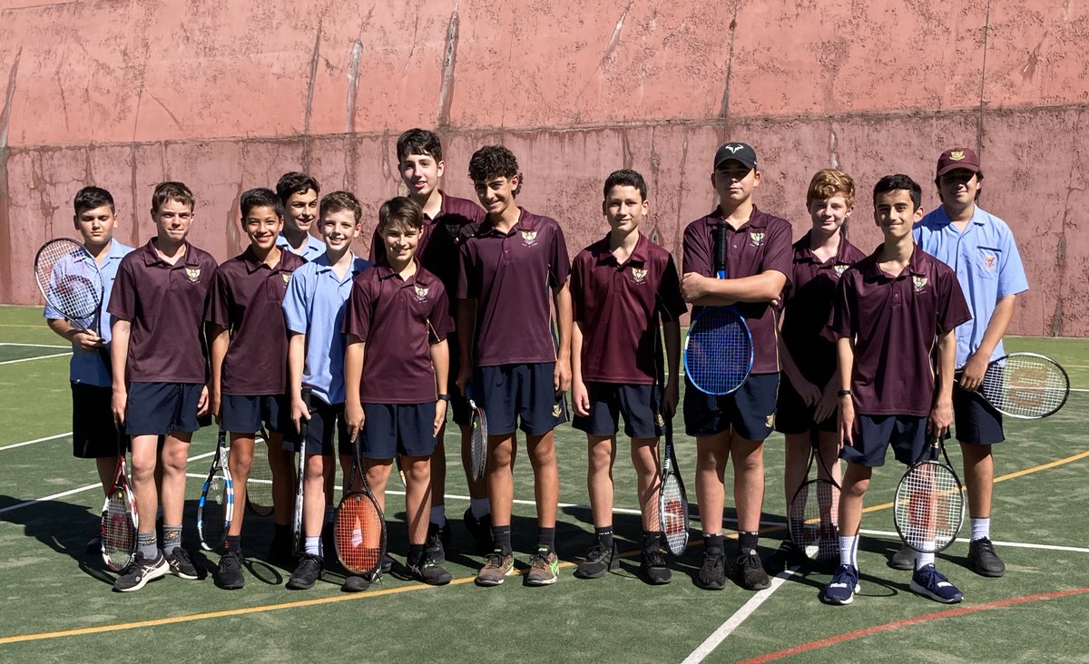 MarcellinSport's tweet photo. Great to see 1st Tennis players James and Evan attending year eight training this afternoon. Both boys giving so much to all parts of the tennis program which is wonderful to see. #MCSport https://t.co/VZoIIKHzsw
