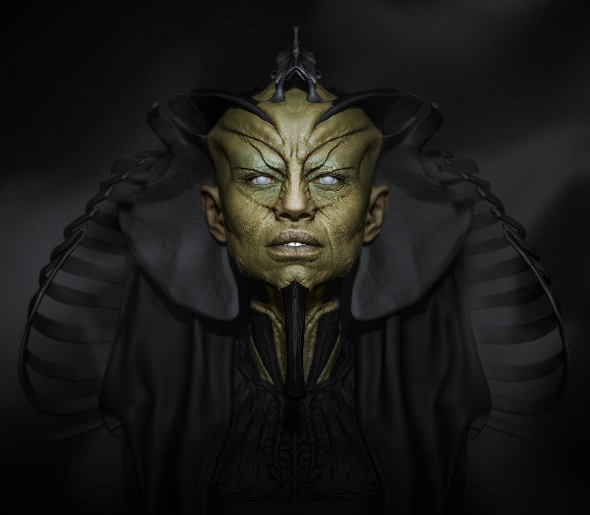 onelasagnacat's tweet photo. A little more layering on the displacement. I'm gonna start looking into maybe some more jewellery and cloth. We'll see...
@3d.sk_referenceforartists 🚧
#zbrush #face #headsculpt #realistic #androgynous #portrait #facialmodelling #egypt #horror #cg #vampire #undead #alien #queen https://t.co/2G9qDP9L9j